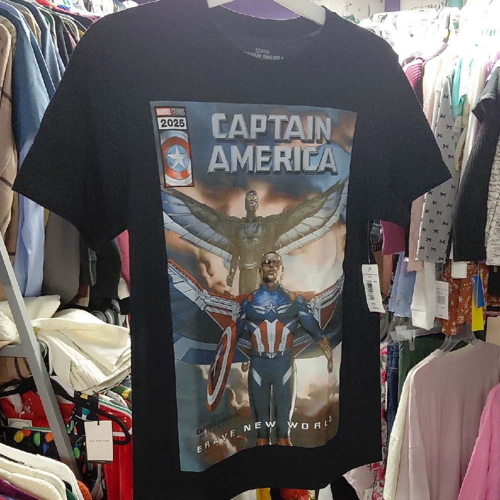Marvel Captain America Black Graphic Tee